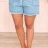 A Sunny Breeze Shorts, Light Denim -Beyond Basics ASunnyBreezeShorts LightDenim