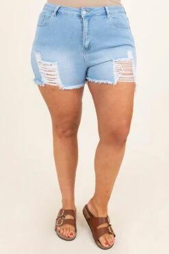 Act Sweet Shorts, Light Blue