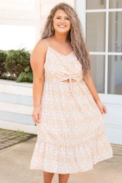 All Above Him Dress, Coral