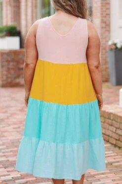 All I Need To Hear Dress, Pink Multi 12 All I Need To Hear Dress, Pink Multi -Beyond Basics AllINeedToHearDress PinkMulti 1