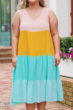 All I Need To Hear Dress, Pink Multi 11 All I Need To Hear Dress, Pink Multi -Beyond Basics AllINeedToHearDress PinkMulti 2