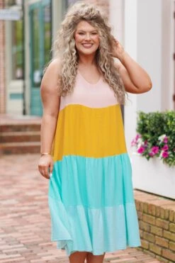 All I Need To Hear Dress, Pink Multi