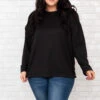 Awaited Chance Top, Black -Beyond Basics AwaitedChanceTop Black 9893