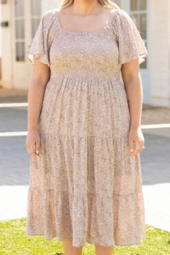 Back To The Days Dress, Taupe 11 Back To The Days Dress, Taupe -Beyond Basics BackToTheDaysDress Taupe 1435