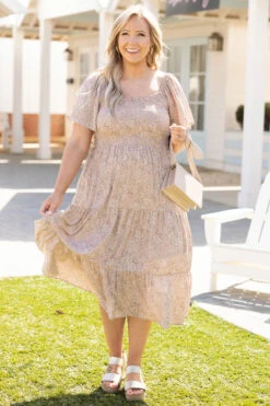 Beyond Basics -Beyond Basics BackToTheDaysDress Taupe 1440