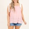 Be My Chaser Top, Blush/Off White 1 Be My Chaser Top, Blush/Off White -Beyond Basics BeMyChaserTop Blush OffWhite 0929
