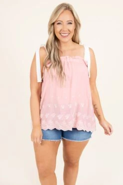 Be My Chaser Top, Blush/Off White