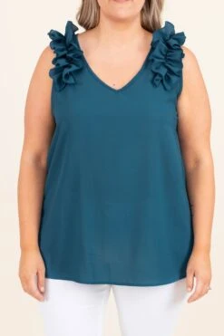 Borrowing You Top, Teal -Beyond Basics BorrowingYouTop Teal 3607