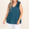Borrowing You Top, Teal -Beyond Basics BorrowingYouTop Teal 3608