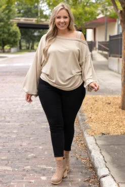Bring On The Night Top, Taupe 10 Bring On The Night Top, Taupe -Beyond Basics BringOnTheNightTop Taupe 5