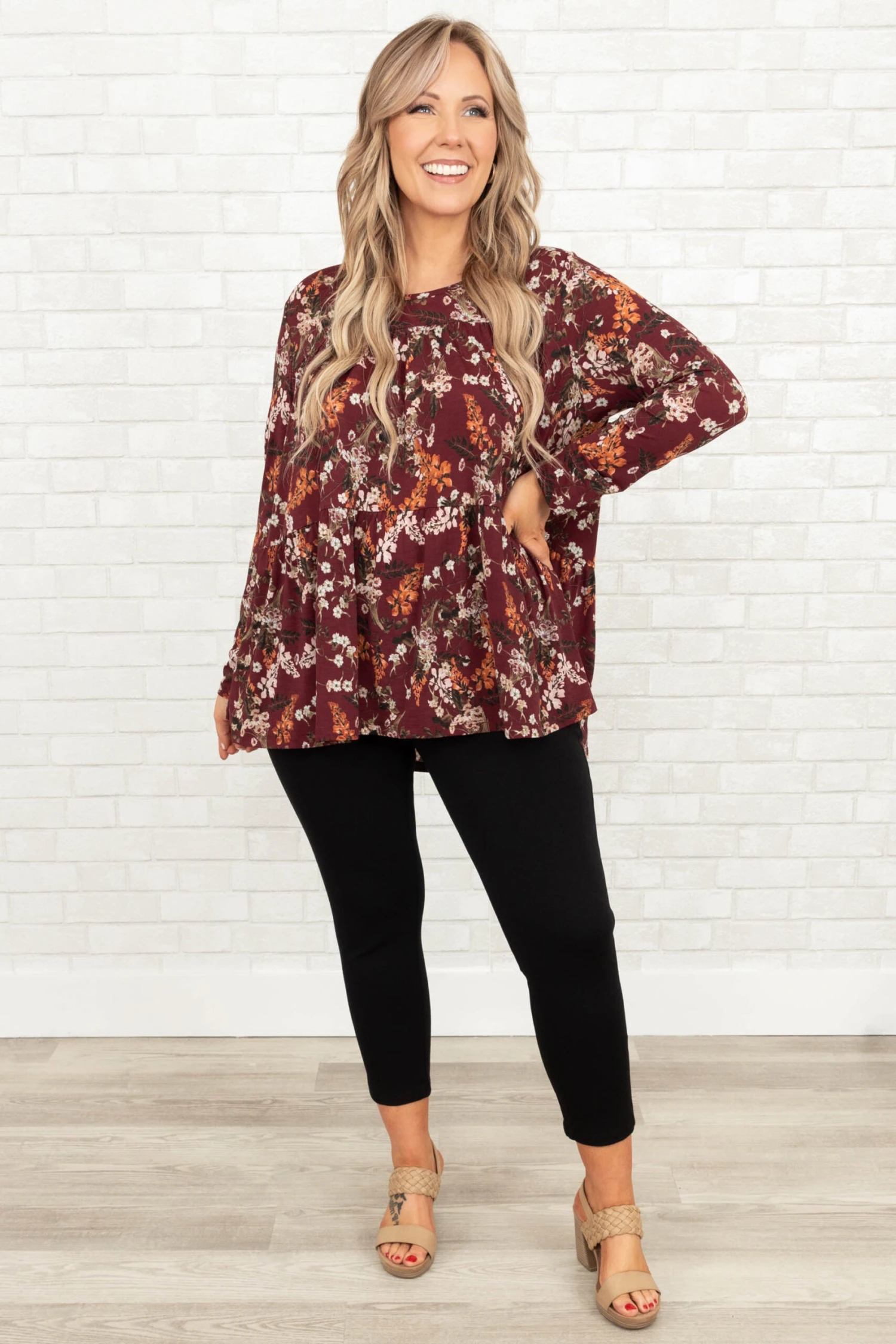 Brisk Breezes Top, Burgundy 4 Brisk Breezes Top, Burgundy - Image 2