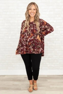 Brisk Breezes Top, Burgundy 10 Brisk Breezes Top, Burgundy -Beyond Basics BriskBreezesTop Burgundy 9665