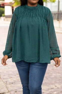 Brunch And Go Top, Hunter Green -Beyond Basics BrunchAndGoTop HunterGreen 2482