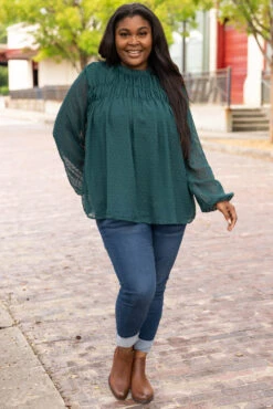 Brunch And Go Top, Hunter Green -Beyond Basics BrunchAndGoTop HunterGreen 2484