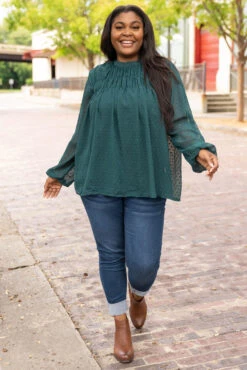 Brunch And Go Top, Hunter Green -Beyond Basics BrunchAndGoTop HunterGreen 2487