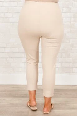 Business Lady Pants, Oatmeal -Beyond Basics BusinessLadyPants Oatmeal 1