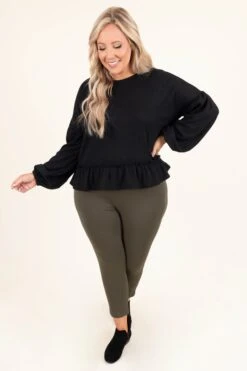 Business Lady Pants, Olive -Beyond Basics BusinessLadyPants Olive 3