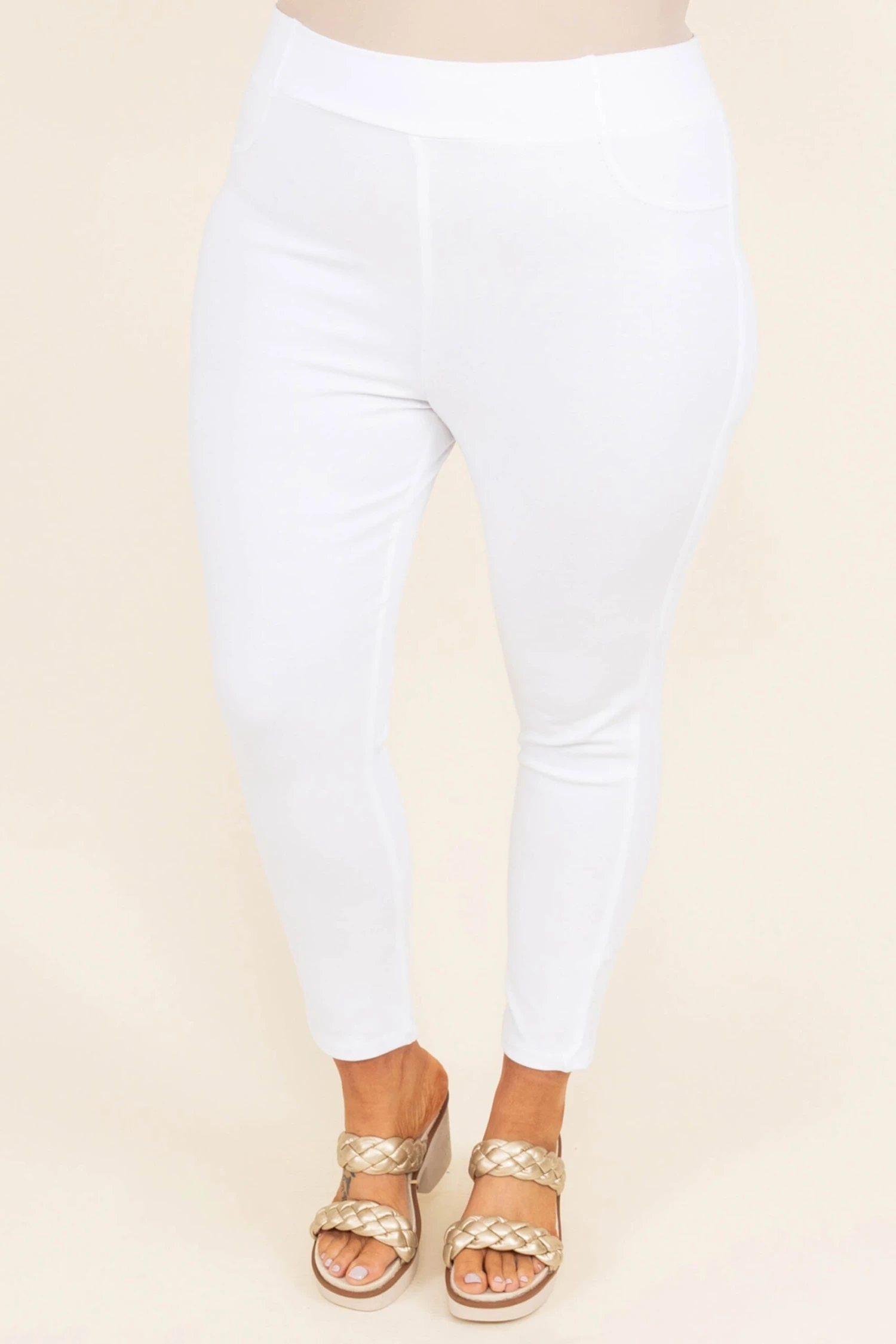 Business Lady Pants, White 5 Business Lady Pants, White - Image 3