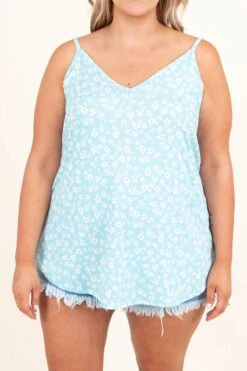 Call It A Crush Tank, Sky Blue -Beyond Basics CallItCrushTop SkyBlue 9893