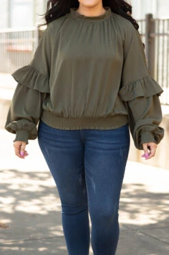 Charming Memories Top, Green -Beyond Basics CharmingMemoriesTop Green 0505