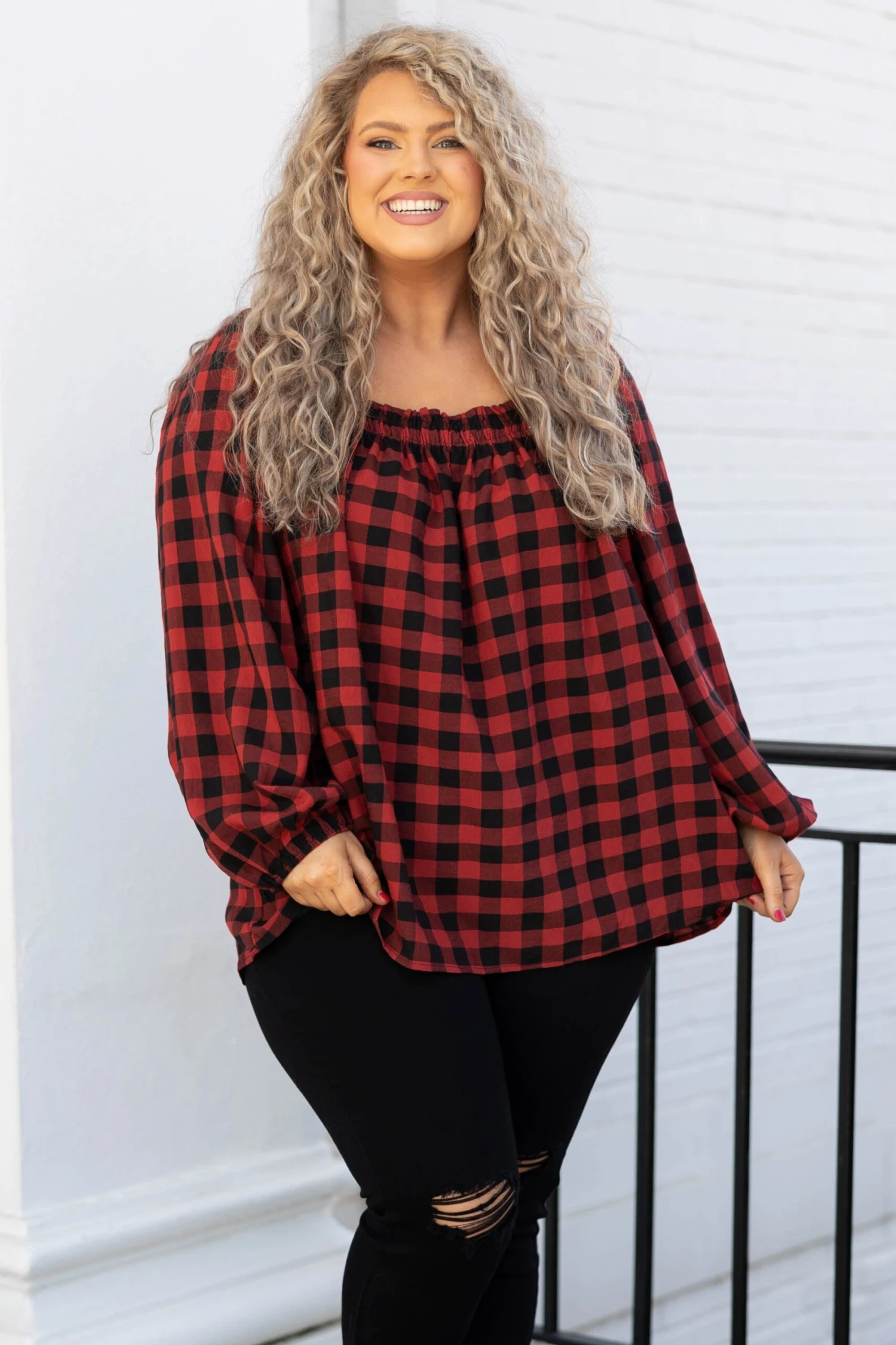 Cheerful Moments Top, Red 3 Cheerful Moments Top, Red