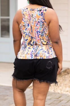 Colorblast Tank, Neon Pink-Orange -Beyond Basics ColorblastTank NeonPink Orange 2