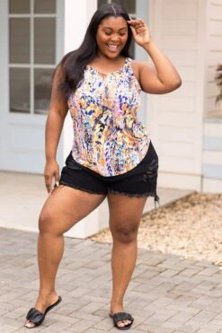 Colorblast Tank, Neon Pink-Orange -Beyond Basics ColorblastTank NeonPink Orange 5