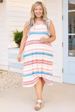 Colorful Mama Dress, Coral -Beyond Basics ColorfulMamaDress Coral 9643