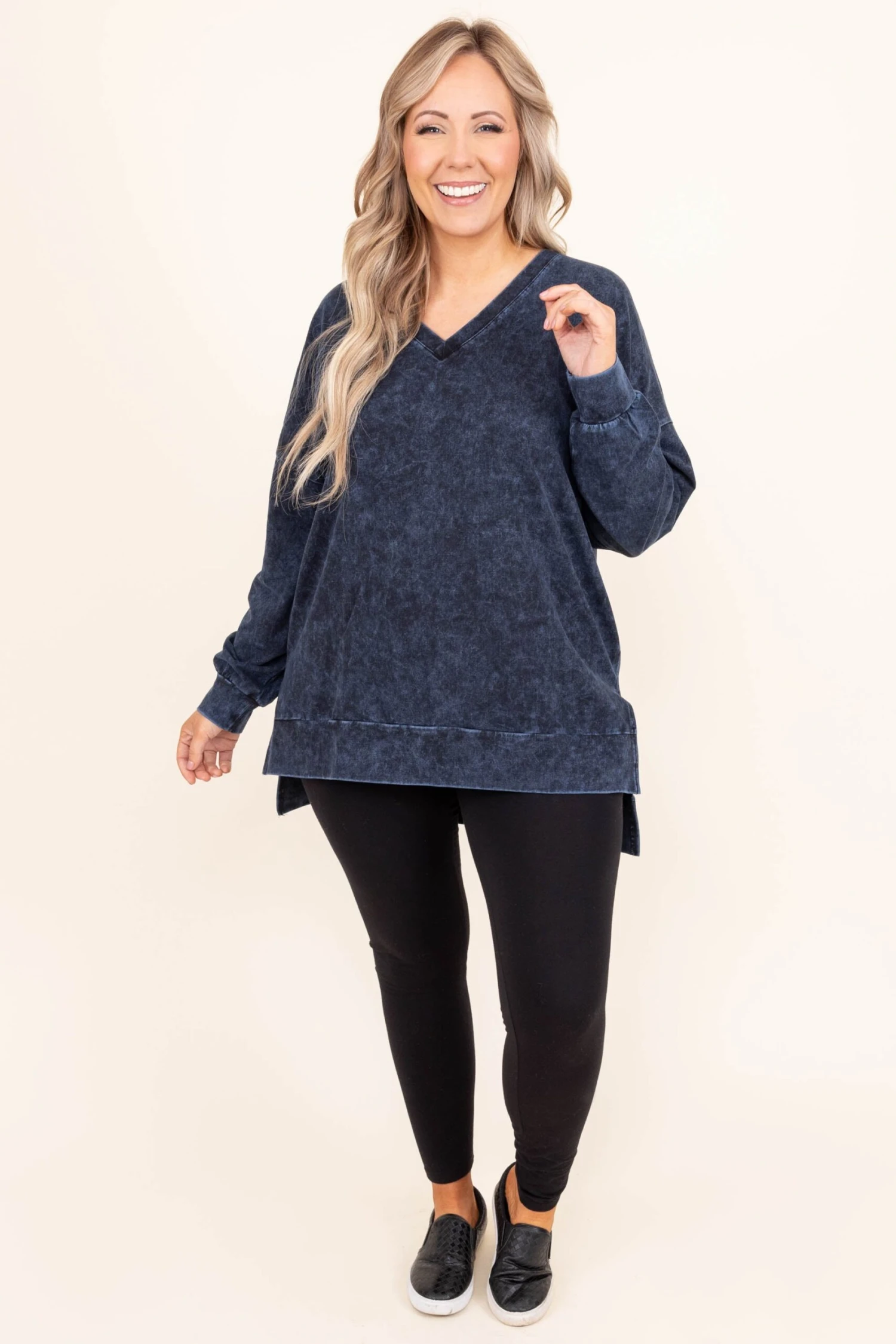 Come On Over Pullover, Blue Gray Mineral Wash 4 Come On Over Pullover, Blue Gray Mineral Wash - Image 2