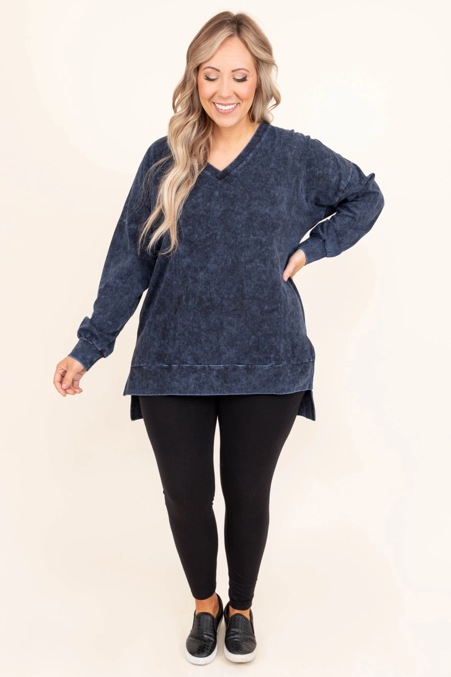 Come On Over Pullover, Blue Gray Mineral Wash 5 Come On Over Pullover, Blue Gray Mineral Wash - Image 3