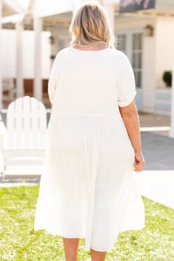 Comfy Casual Dress, Ivory -Beyond Basics ComfyCasualDress Ivory