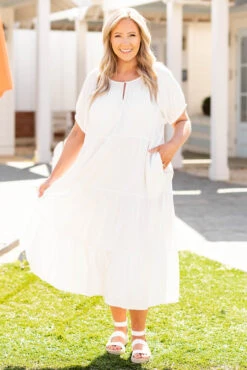 Comfy Casual Dress, Ivory