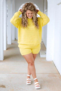 Cozy Huggie Shorts, Yellow -Beyond Basics CozyHuggieShorts Yellow 8