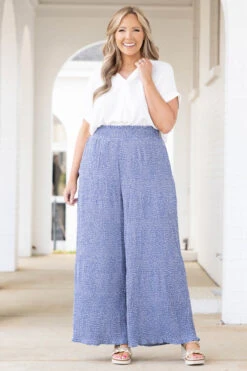 Cute And Comfortable Pants, Blue Dotted 12 Cute And Comfortable Pants, Blue Dotted -Beyond Basics CuteAndComfortablePants BlueDotted
