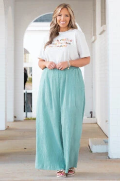 Cute And Comfortable Pants, Sage -Beyond Basics CuteAndComfortablePants Sage 1407