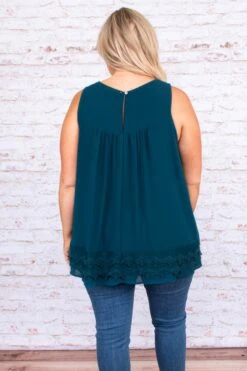 Sweet Charm Tank, Teal -Beyond Basics DSC 3487