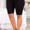 Comfy Vibes Biker Shorts, Black -Beyond Basics DSC 6138