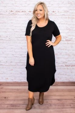 Let's Get To It Dress, Black