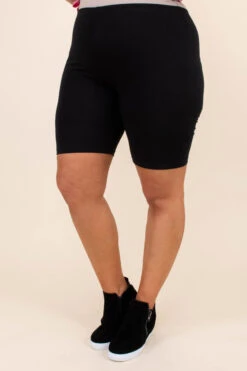 Adventure Unlimited Biker Shorts, Black