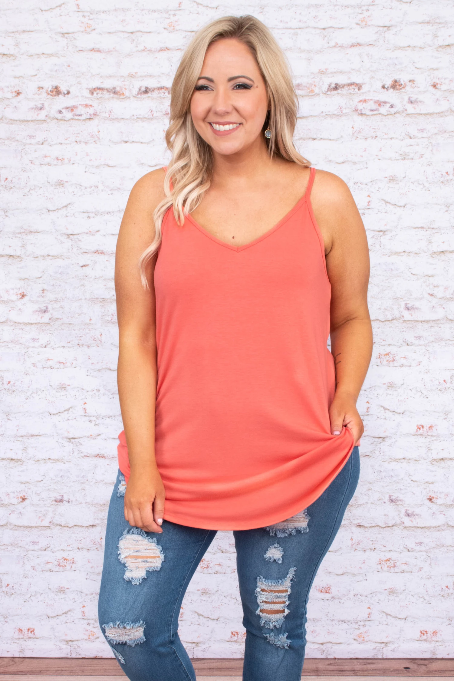 Warm From The Sun Tank, Deep Coral 3 Warm From The Sun Tank, Deep Coral