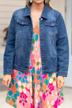 Dare To Challenge Denim Jacket, Dark Wash -Beyond Basics DareToChallengeDenimJacket DarkWash 0294