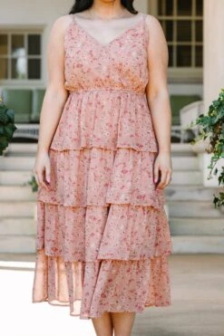 Days Together Midi Dress, Peach -Beyond Basics DaysTogetherMidiDress Peach 2