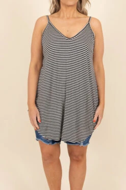 Don't Forget About Me Tank, Charcoal Ivory -Beyond Basics Don tForgetAboutMeTank CharcoalIvory 2of5