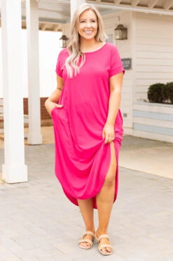 Elegant Darling Dress, Fuchsia -Beyond Basics ElegantDarlingDress Fuchsia 0213