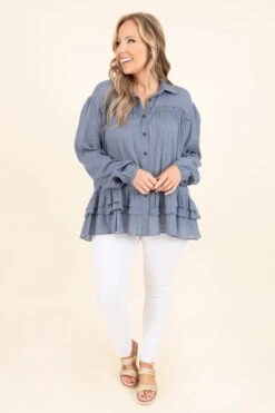 Filled With Memories Top, Blue 10 Filled With Memories Top, Blue -Beyond Basics FilledWithMemoriesTop Blue 5