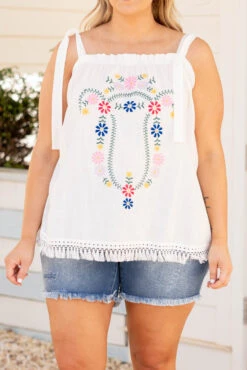 Flashy Love Top, Off White -Beyond Basics FlashyLoveTop OffWhite 0536