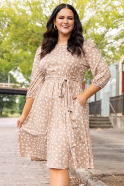 Fresh And Sweet Dress, Taupe