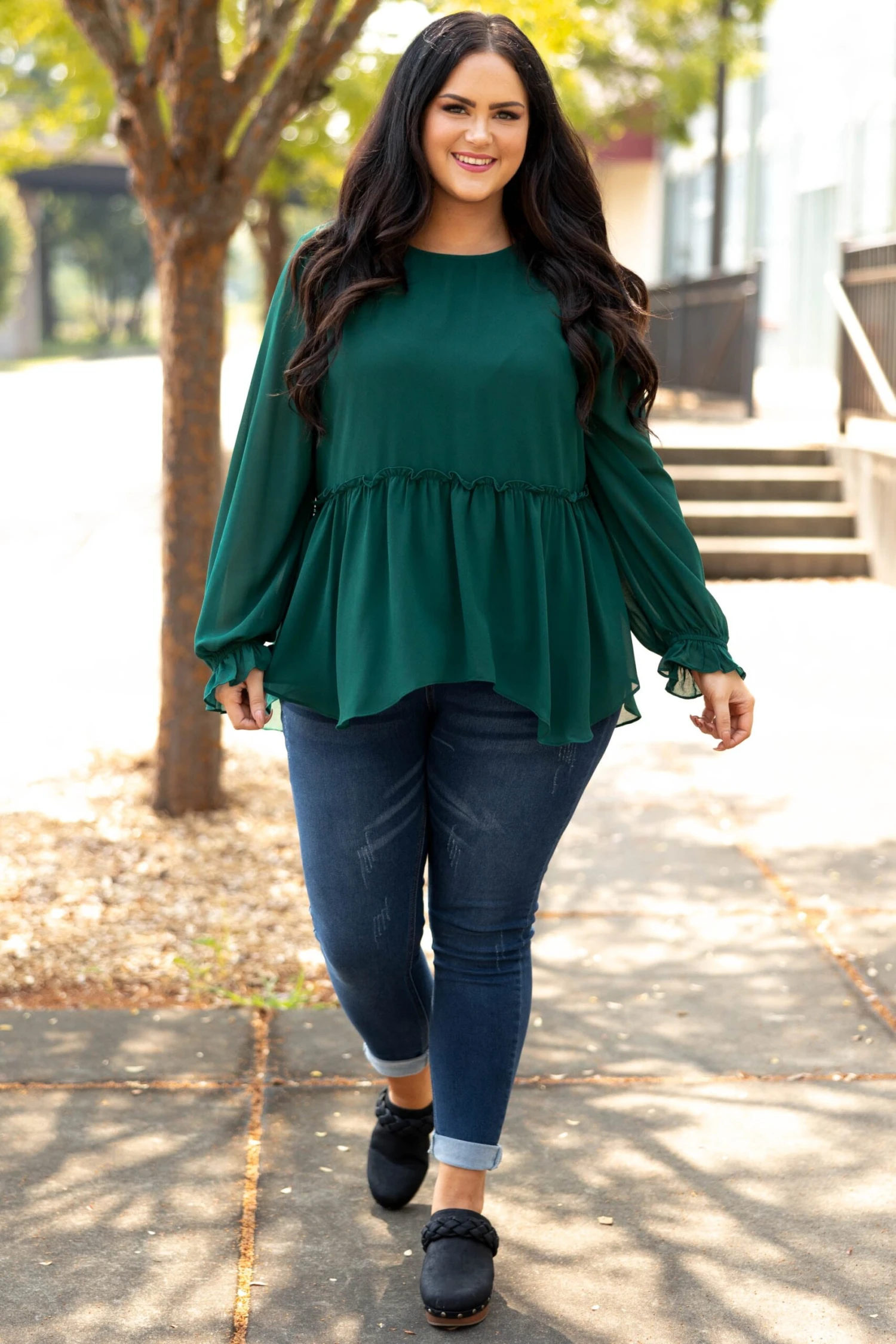 Gentle Greetings Top, Hunter Green 4 Gentle Greetings Top, Hunter Green - Image 2