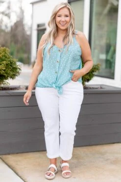 Give Me Sunshine Tank, Blue -Beyond Basics GiveMeSunshineTank Blue 0146