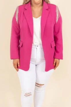 Glam And Glitz Blazer, Hot Pink 13 Glam And Glitz Blazer, Hot Pink -Beyond Basics GlamAndGlitzBlazer HotPink 2